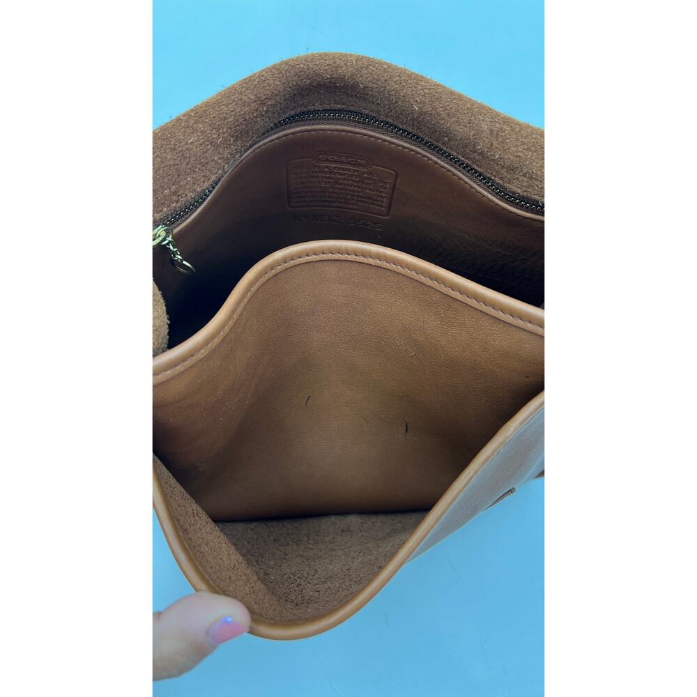 Vintage 90sCoach Stewardess Bag British Tan Leather Handbag Crossbody - Picture 5 of 13